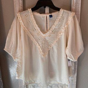 M Petite New (NWT) Old Navy Cropped Women's Blouse: Medium Petite